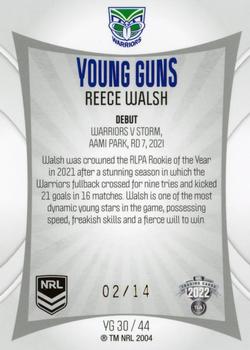 2022 NRL Elite - Young Guns Priority #YGP30 Reece Walsh Back